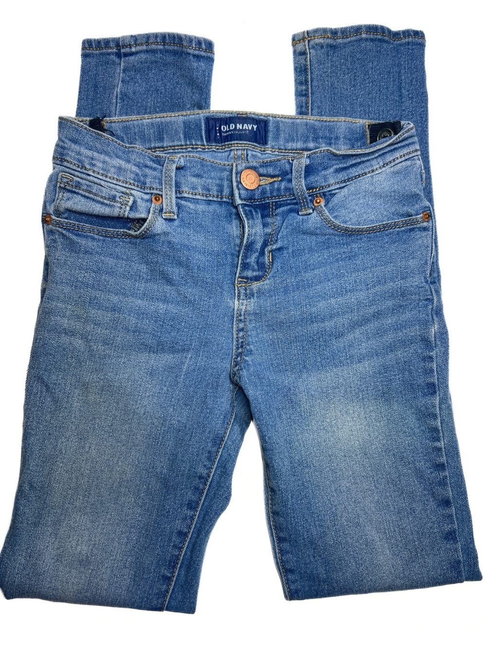 Old Navy Skinny Jeans Light Wash Girls Size 10 Slim Stretch Denim 24" Inseam